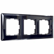 Изображение Рамка на 3 поста Diamant (черный) W0031208