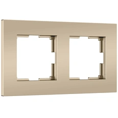 Изображение Рамка на 2 поста Slab (шампань софт) W0022911
